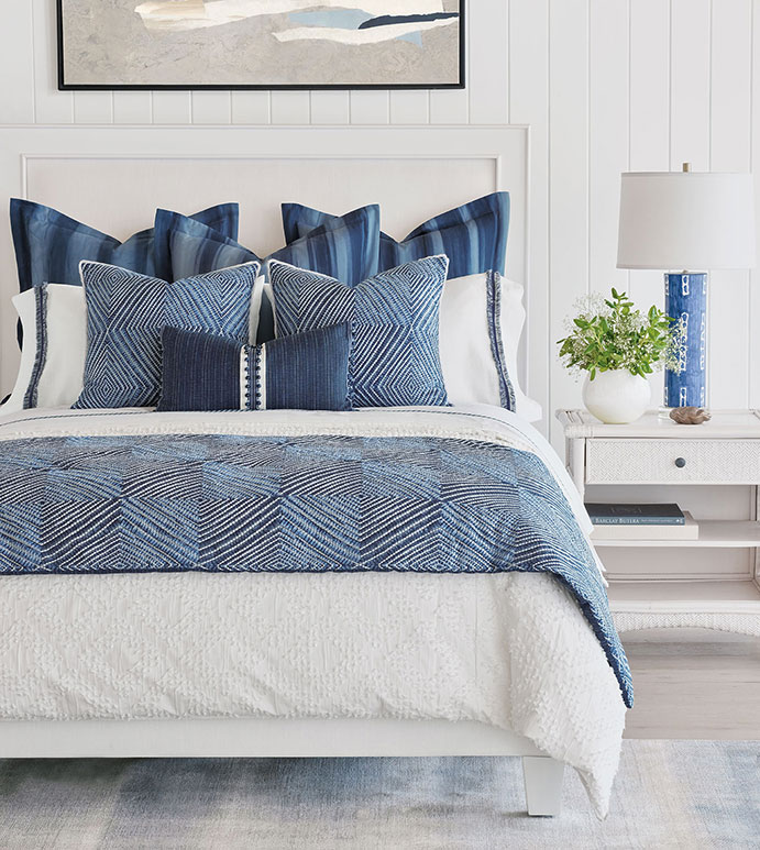 Semi custom luxury bedding for your guestroom.